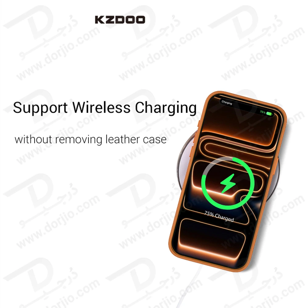 قاب چرمی iPhone 17 Pro Max مدل Noble مارک KZDOO