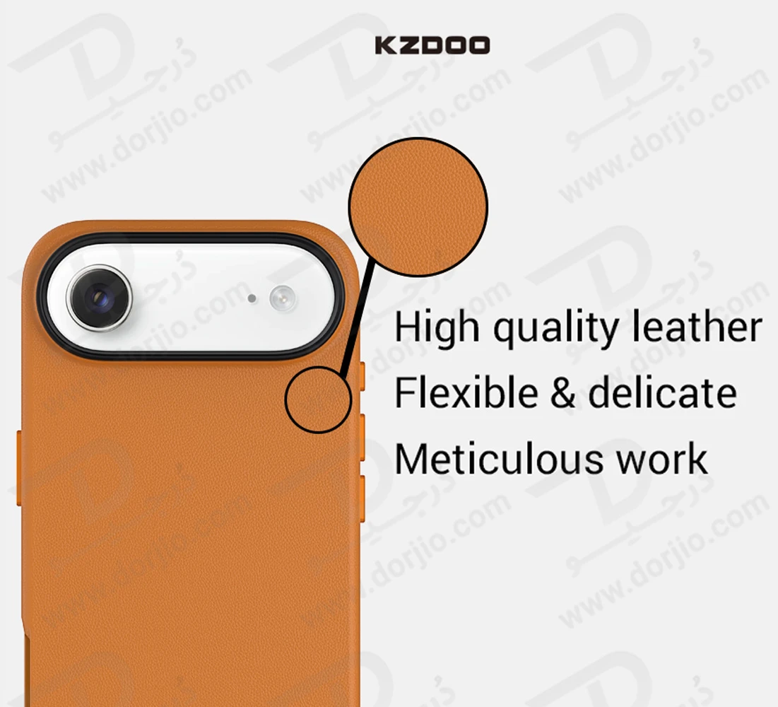 قاب چرمی iPhone 17 Pro Max مدل Noble مارک KZDOO
