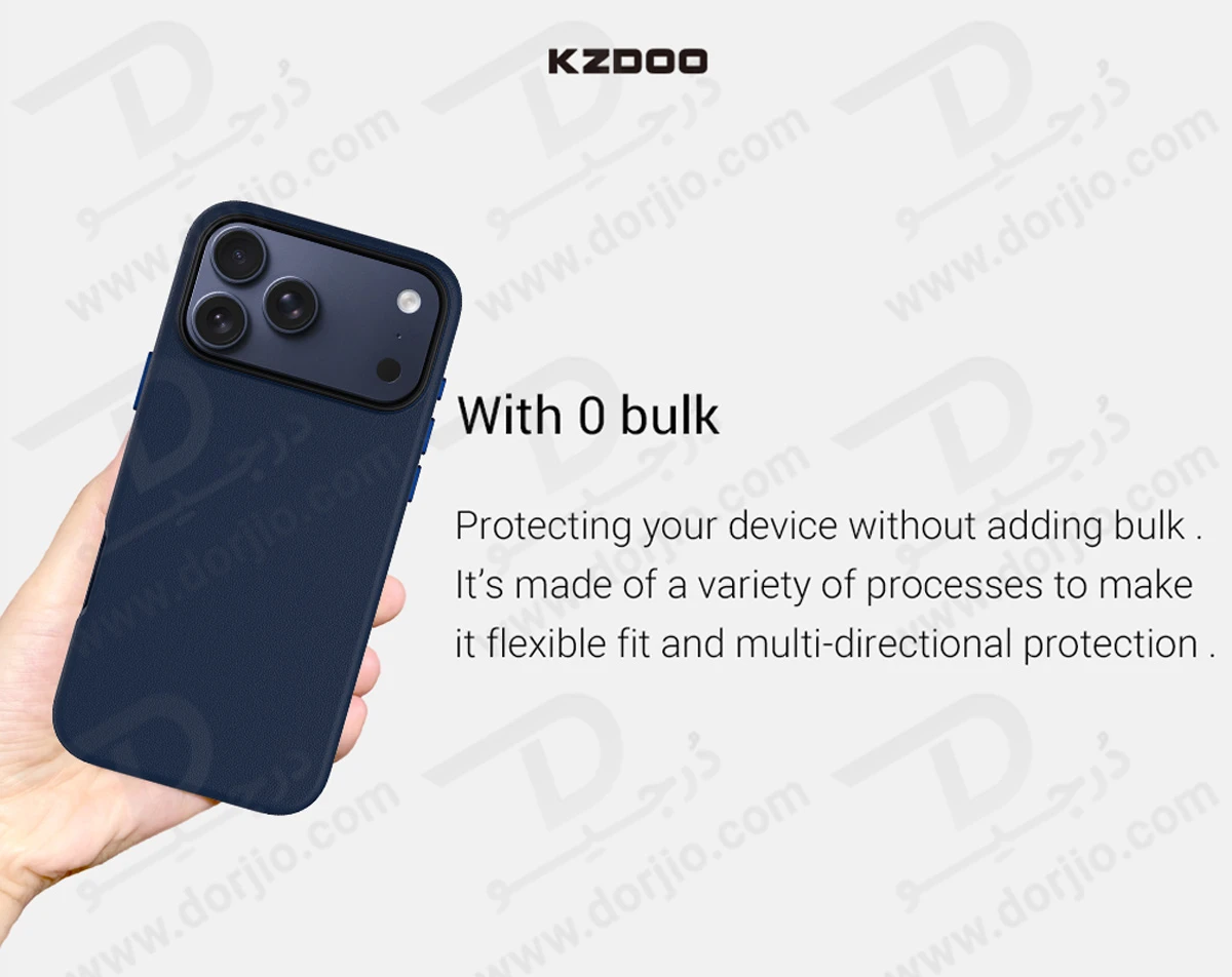 قاب چرمی iPhone 17 Pro Max مدل Noble مارک KZDOO