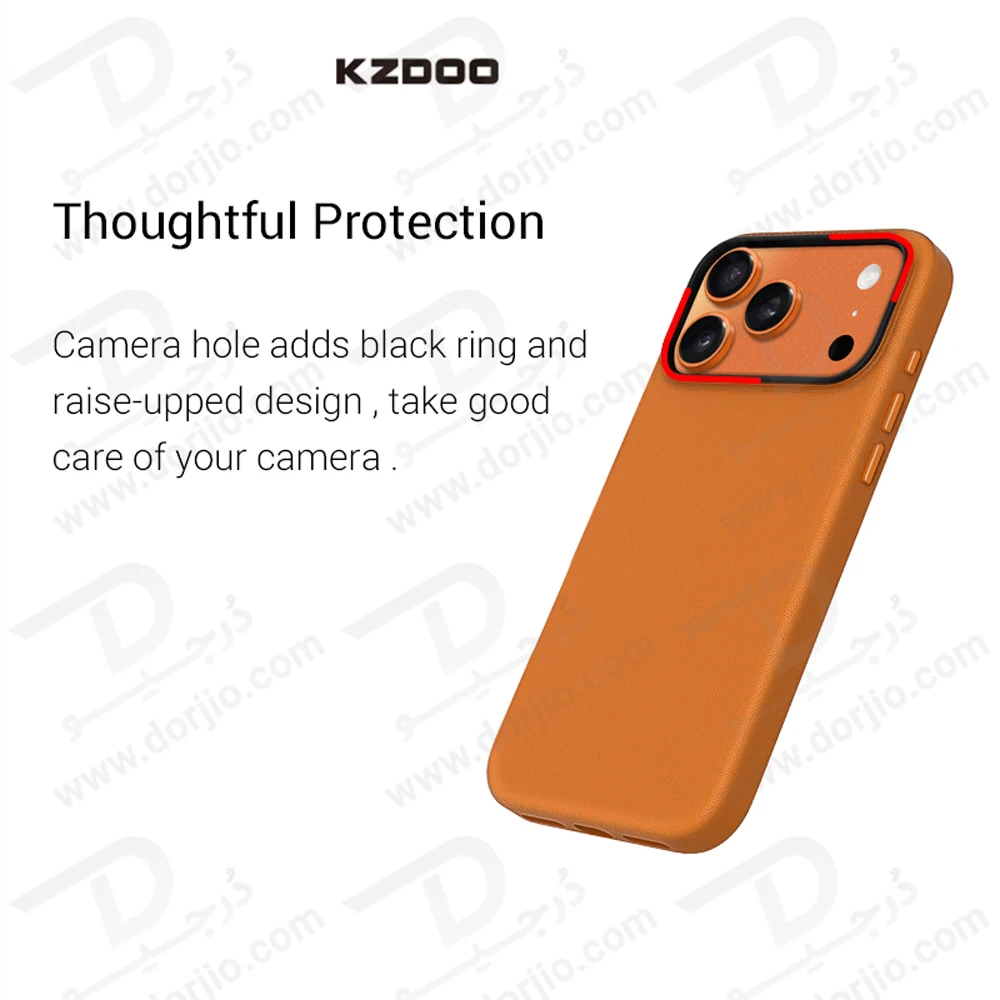 قاب چرمی iPhone 17 Pro Max مدل Noble مارک KZDOO