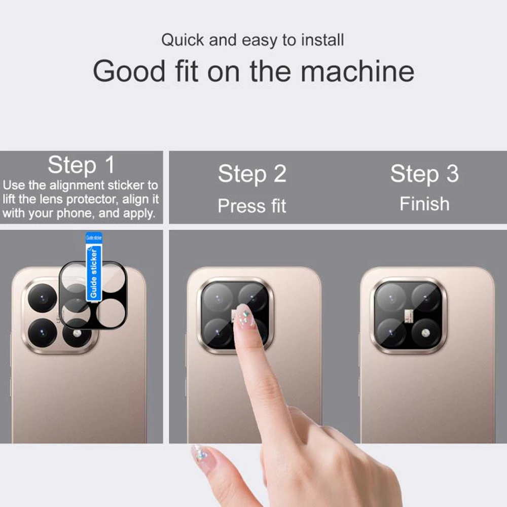 محافظ لنز Xiaomi 17 مدل شیشه‌ای فول کاور