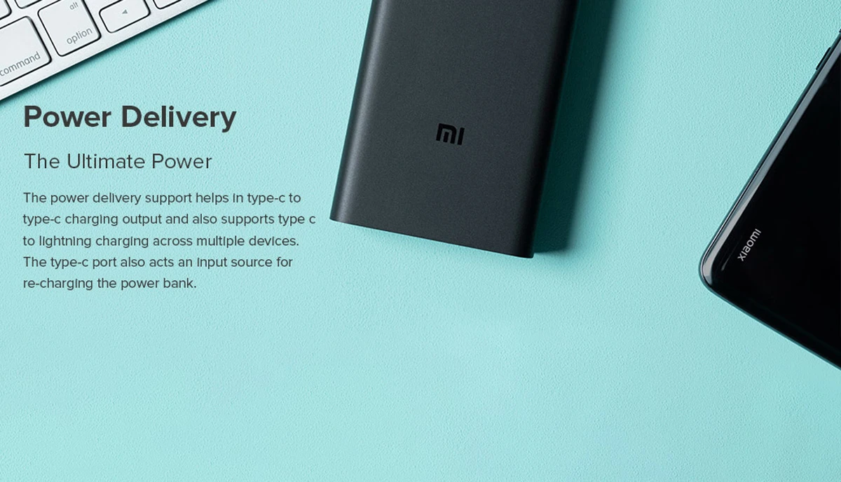 پاور بانک 20000 میلی‌آمپر 18 وات برند Xiaomi مدل PLM18ZM