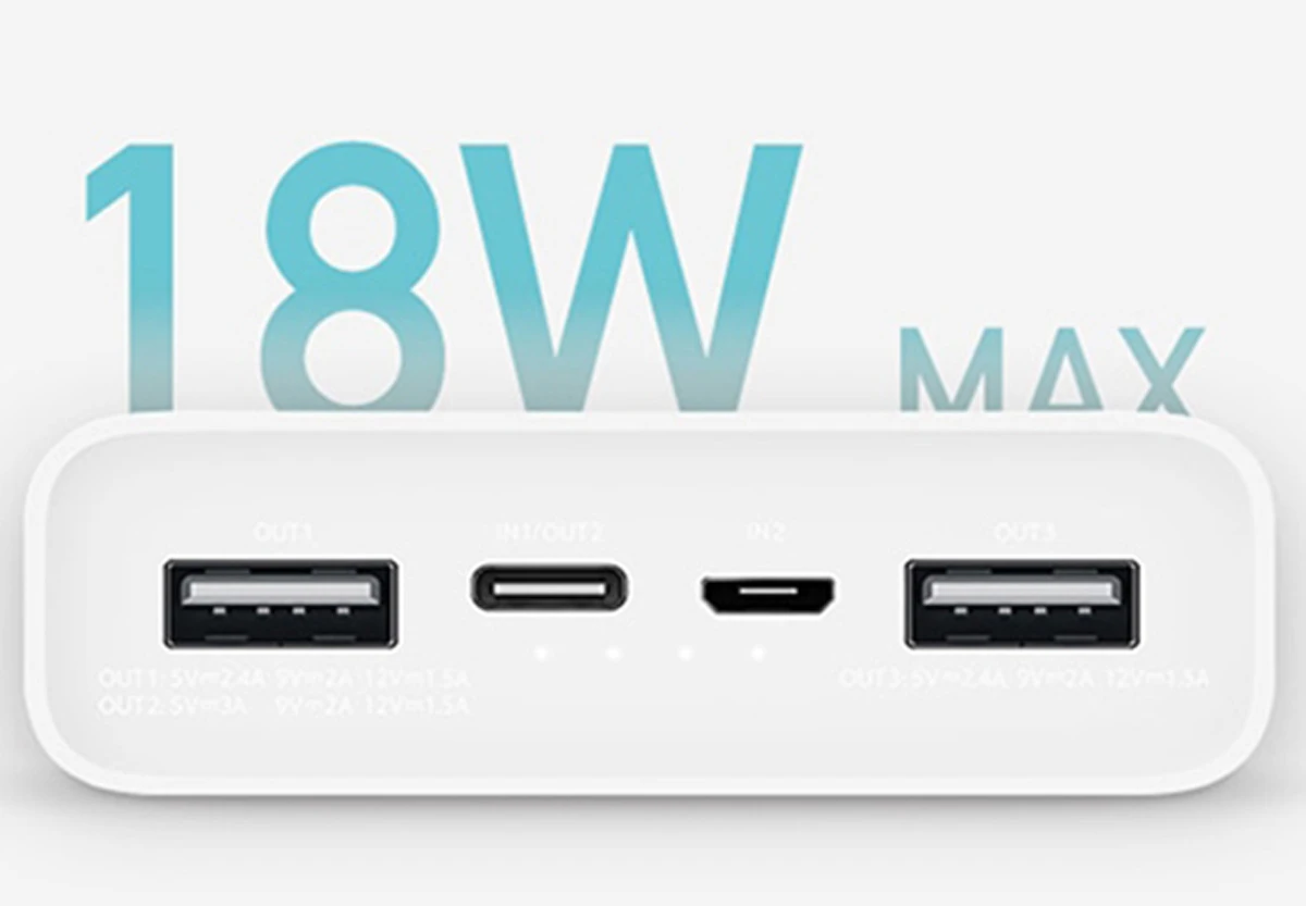 پاور بانک 20000 میلی‌آمپر 18 وات برند Xiaomi مدل PLM18ZM