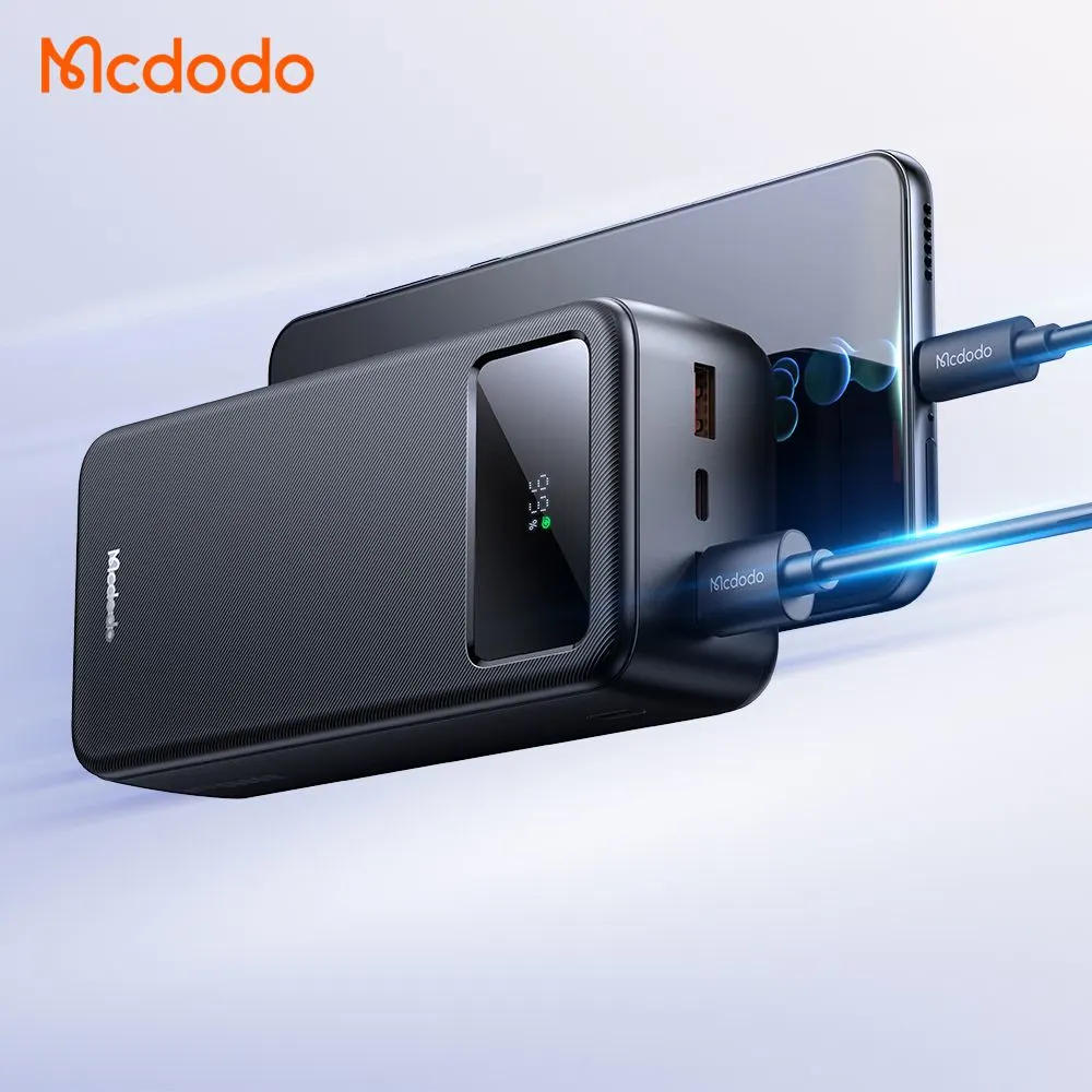 پاوربانک 30هزار 22.5 وات دارای نمایشگر درصد شارژ LED بهمراه کابل شارژ برند مک دودو مدل Mcdodo MC-4240