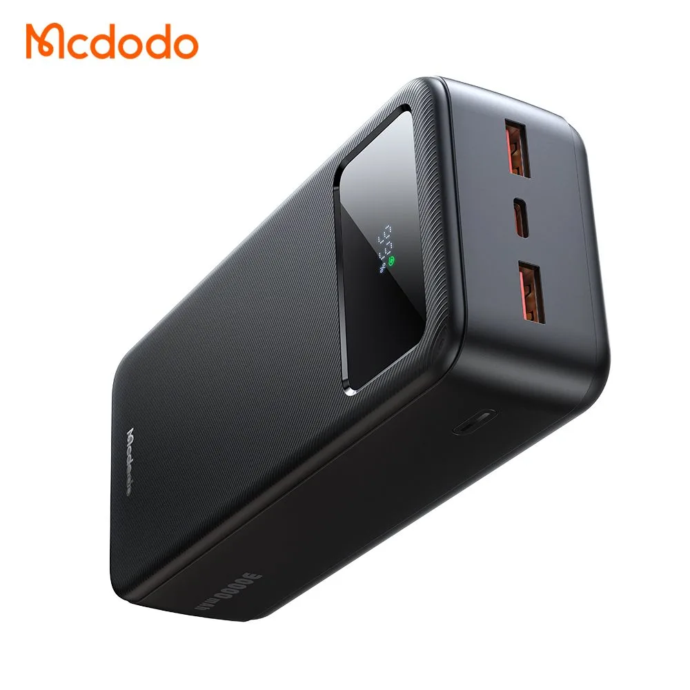 پاوربانک 30هزار 22.5 وات دارای نمایشگر درصد شارژ LED بهمراه کابل شارژ برند مک دودو مدل Mcdodo MC-4240