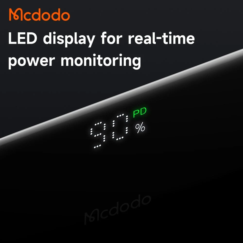 پاوربانک 5 هزار 22.5 وات دارای کابل و کانکتور داخلی پورت Type-C برند مک دودو مدل Mcdodo MC-7760