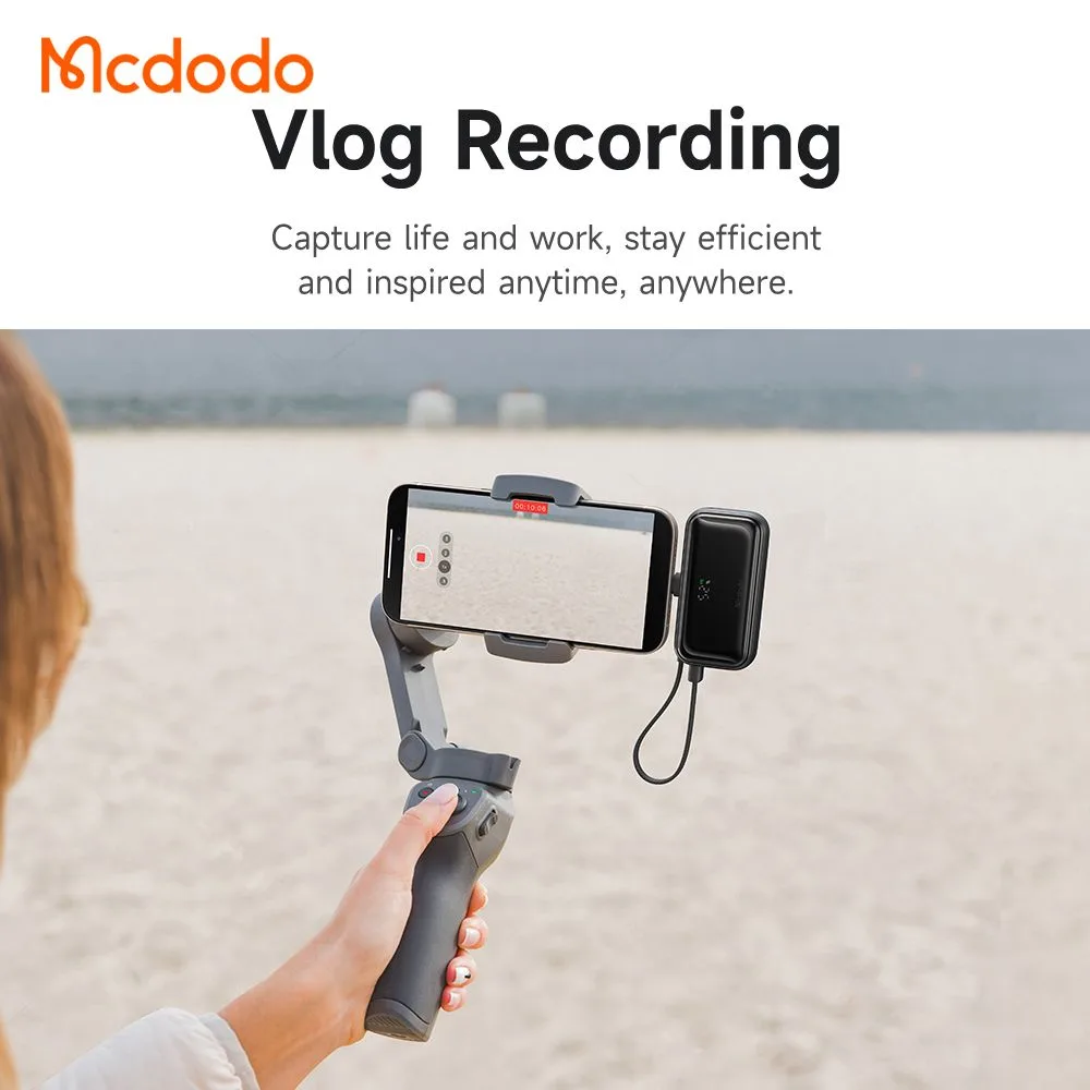 پاوربانک 5 هزار 22.5 وات دارای کابل و کانکتور داخلی پورت Type-C برند مک دودو مدل Mcdodo MC-7760