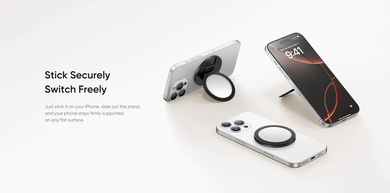  پاپ سوکت و هولدر انگشتی چرمی مگنتی با آینه آرایش برند مک دودو مدل Mcdodo MR-7912