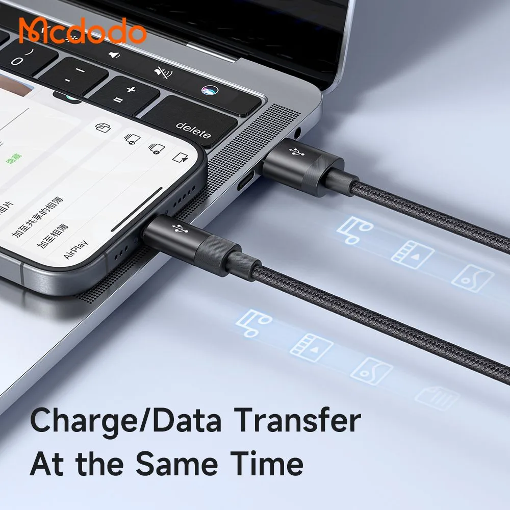 کابل شارژ چند سر 3 کاره 3 آمپر USB-A به Type-C و Lightning و Micro USB طول 1.2 متر برند مک دودو مدل Mcdodo CA-5790