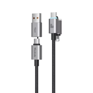 کابل شارژ چند سر 4 کاره مگنتی 60 وات Type-C و USB-A به Lightning و Type-C طول 1.2 متر برند مک دودو مدل Mcdodo CA-6560