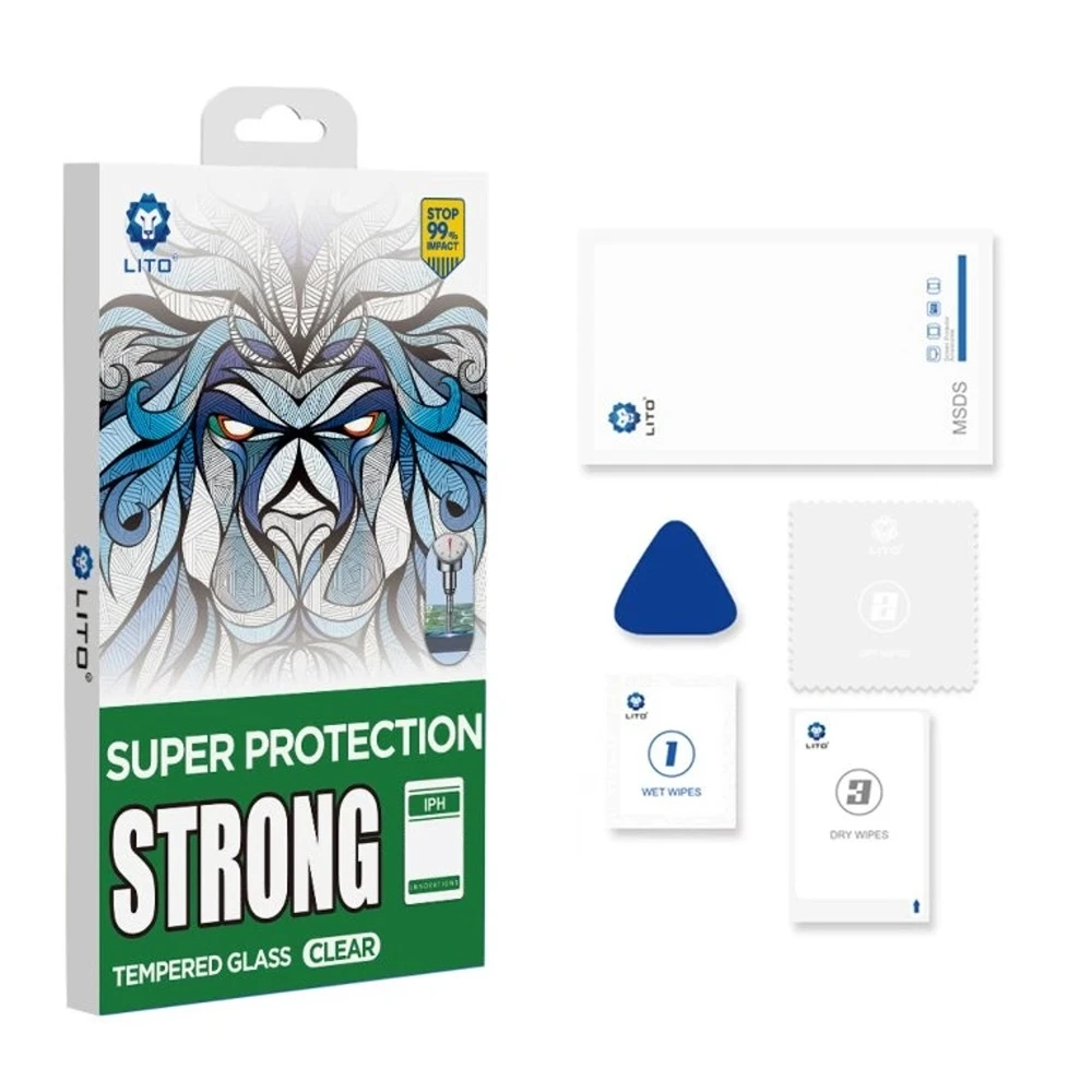 گلس شیشه‌ای تمام صفحه iPhone 13 Pro Max مدل Strong برند LITO