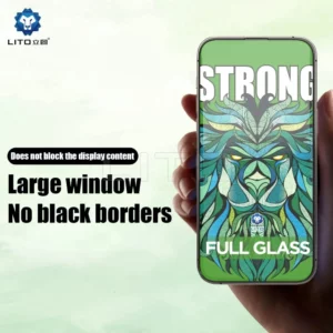گلس شیشه‌ای تمام صفحه iPhone 15 مدل Strong برند LITO