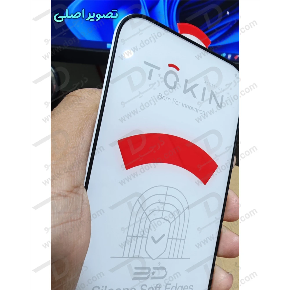 گلس فریم سیلیکونی ایربگ دار iPhone 16 Pro مارک TOKIN