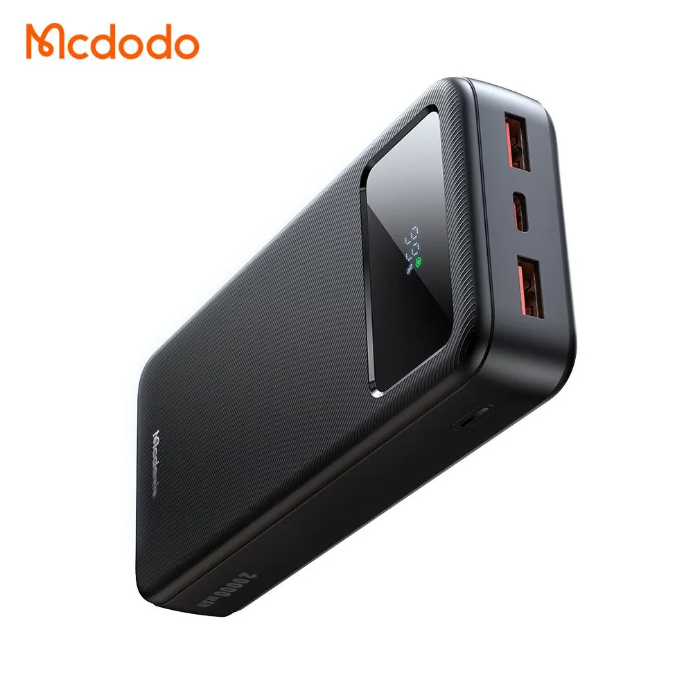 پاوربانک 20هزار 22.5 وات دارای نمایشگر درصد شارژ LED بهمراه کابل شارژ برند مک دودو مدل Mcdodo MC-4230