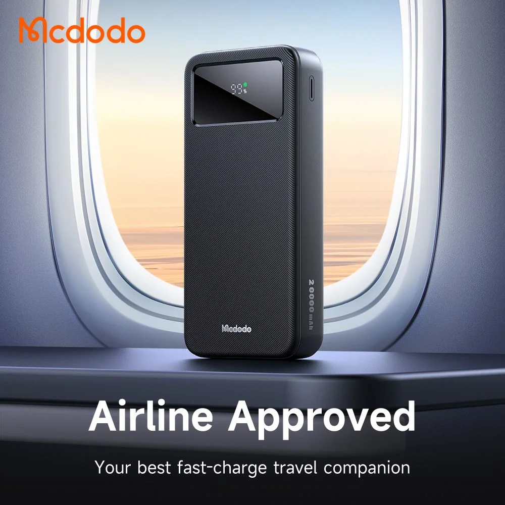 پاوربانک 20هزار 22.5 وات دارای نمایشگر درصد شارژ LED بهمراه کابل شارژ برند مک دودو مدل Mcdodo MC-4230 (6)