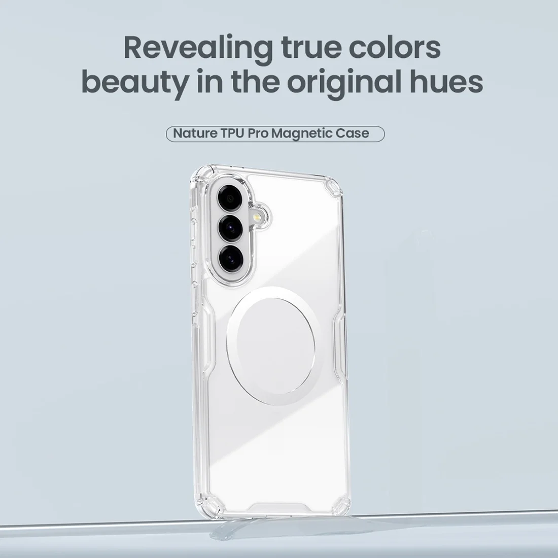 قاب شفاف مگ سیف Galaxy A57 مارک نیلکین مدل Nature TPU Pro Magnetic