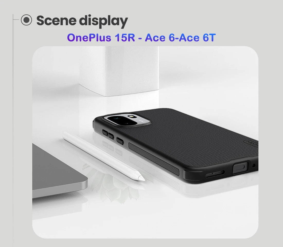 قاب ضدضربه OnePlus Ace 6T مارک نیلکین مدل Super Frosted Shield Pro