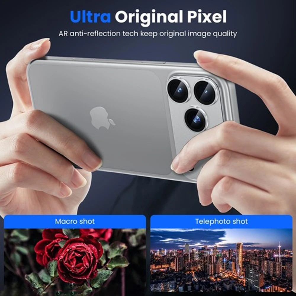 محافظ لنز iPhone 17 Pro Max مدل فلزی فول کاور مارک Lanbi محافظ لنز iPhone 17 Pro Max مدل فلزی فول کاور مارک Lanbi