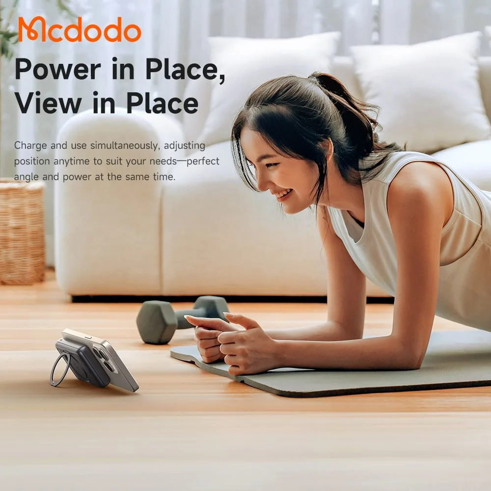 پاوربانک 10 هزار میلی آمپر 20 وات وایرلس شارژ مگ سیف دارای استند برند مک دودو مدل Mcdodo MC-8371