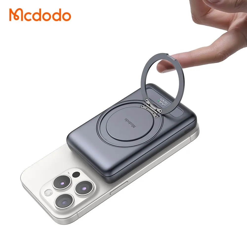 پاوربانک 10 هزار میلی آمپر 20 وات وایرلس شارژ مگ سیف دارای استند برند مک دودو مدل Mcdodo MC-8371