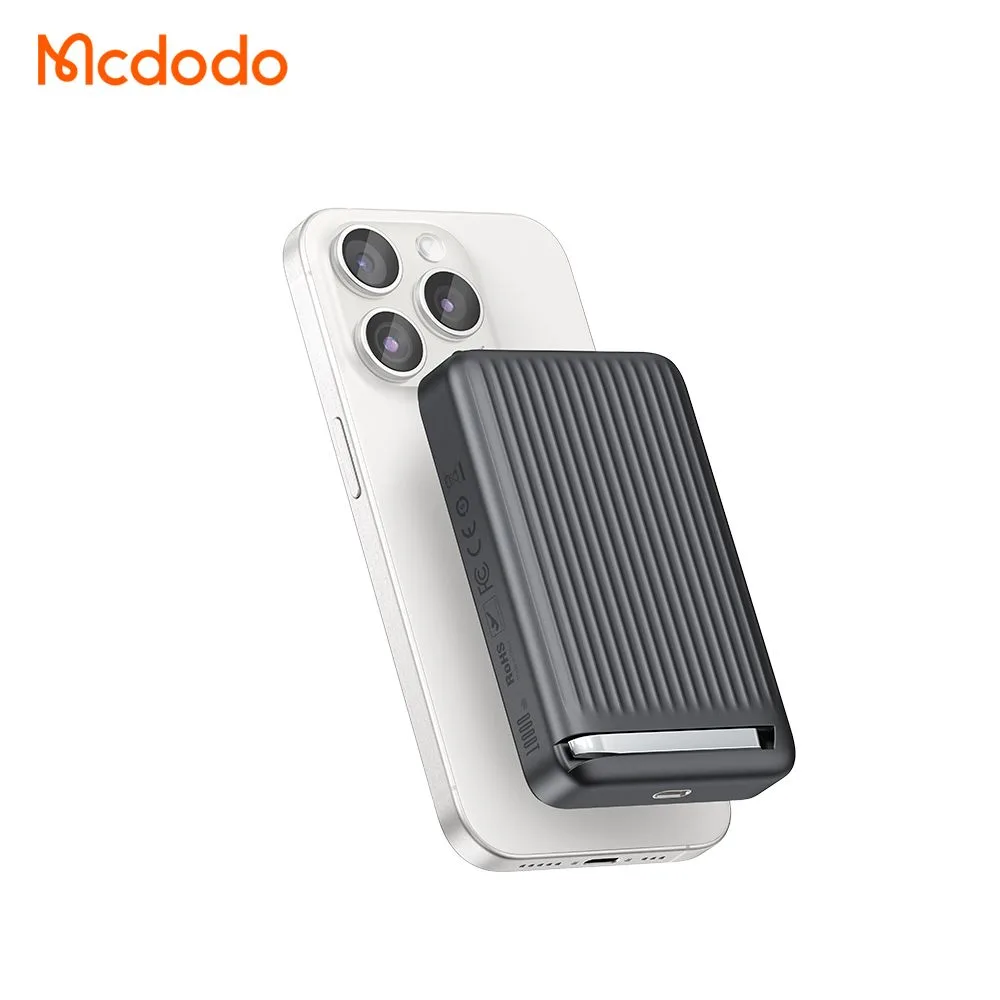 پاوربانک 10 هزار میلی آمپر 30 وات وایرلس شارژ مگ سیف دارای استند بهمراه کابل شارژ برند مک دودو مدل Mcdodo MC-781