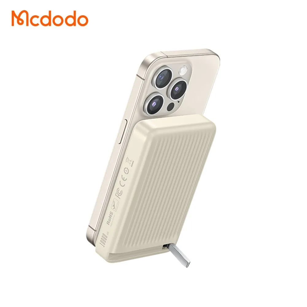 پاوربانک 10 هزار میلی آمپر 30 وات وایرلس شارژ مگ سیف دارای استند بهمراه کابل شارژ برند مک دودو مدل Mcdodo MC-781