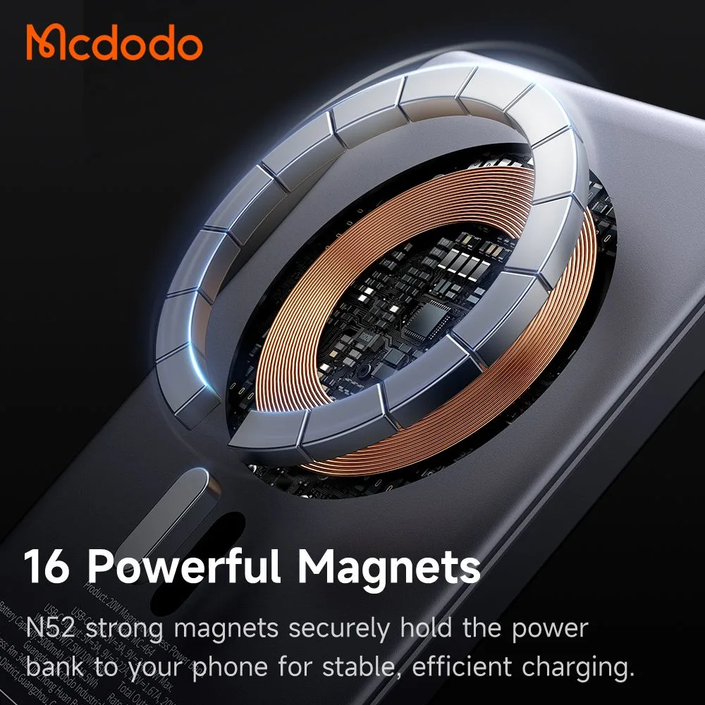 پاوربانک 5 هزار 20 وات وایرلس مگ سیف بهمراه کابل شارژ برند مک دودو مدل Mcdodo MC-4641