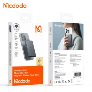 پاوربانک 5 هزار 20 وات وایرلس مگ سیف بهمراه کابل شارژ برند مک دودو مدل Mcdodo MC-4641