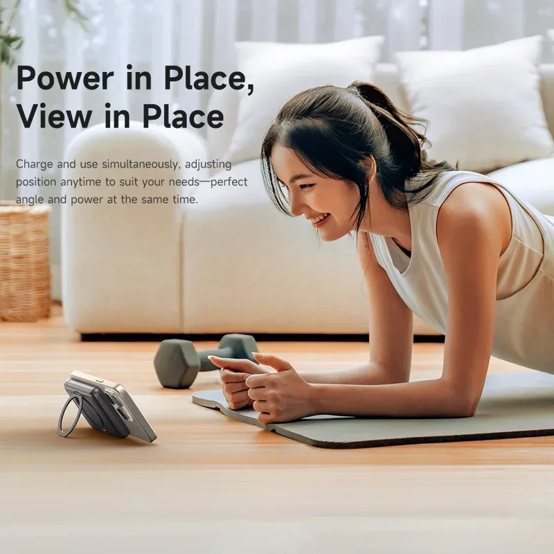 پاوربانک 5 هزار میلی آمپر 20 وات وایرلس شارژ مگ سیف دارای استند برند مک دودو مدل Mcdodo MC-8361