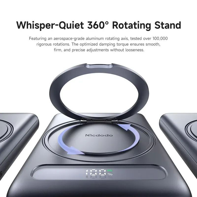 پاوربانک 5 هزار میلی آمپر 20 وات وایرلس شارژ مگ سیف دارای استند برند مک دودو مدل Mcdodo MC-8361 پاوربانک 5 هزار میلی آمپر 20 وات وایرلس شارژ مگ سیف دارای استند برند مک دودو مدل Mcdodo MC-8361