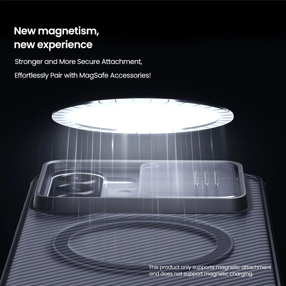 گارد ضد ضربه دودی مگنتی Galaxy A57 مارک نیلکین مدل Camshield Pro Magnetic Clear