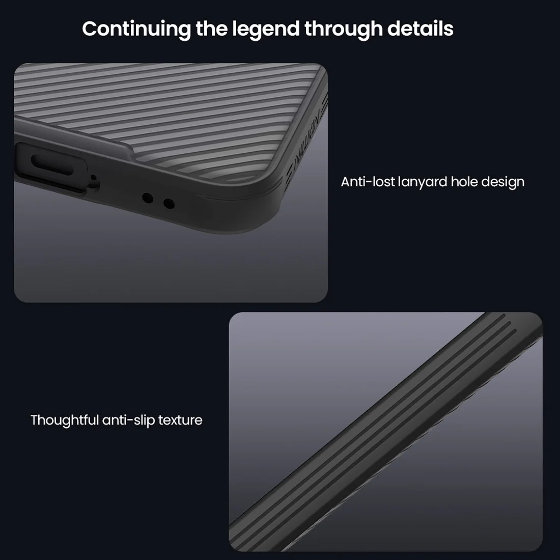 گارد ضد ضربه دودی مگنتی Galaxy A57 مارک نیلکین مدل Camshield Pro Magnetic Clear