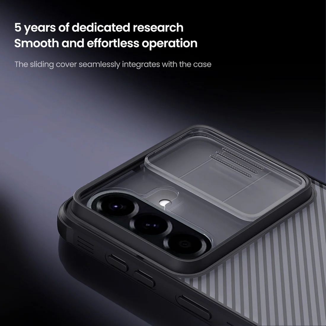 گارد ضدضربه دودی Galaxy A37 مارک نیلکین مدل Camshield Pro Clear