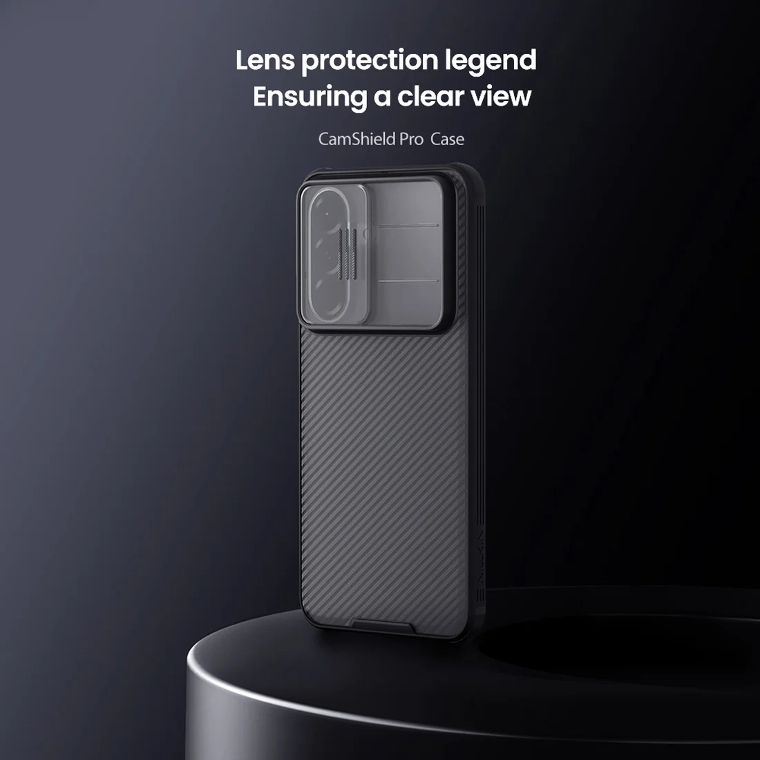 گارد ضدضربه دودی Galaxy A57 مارک نیلکین مدل Camshield Pro Clear