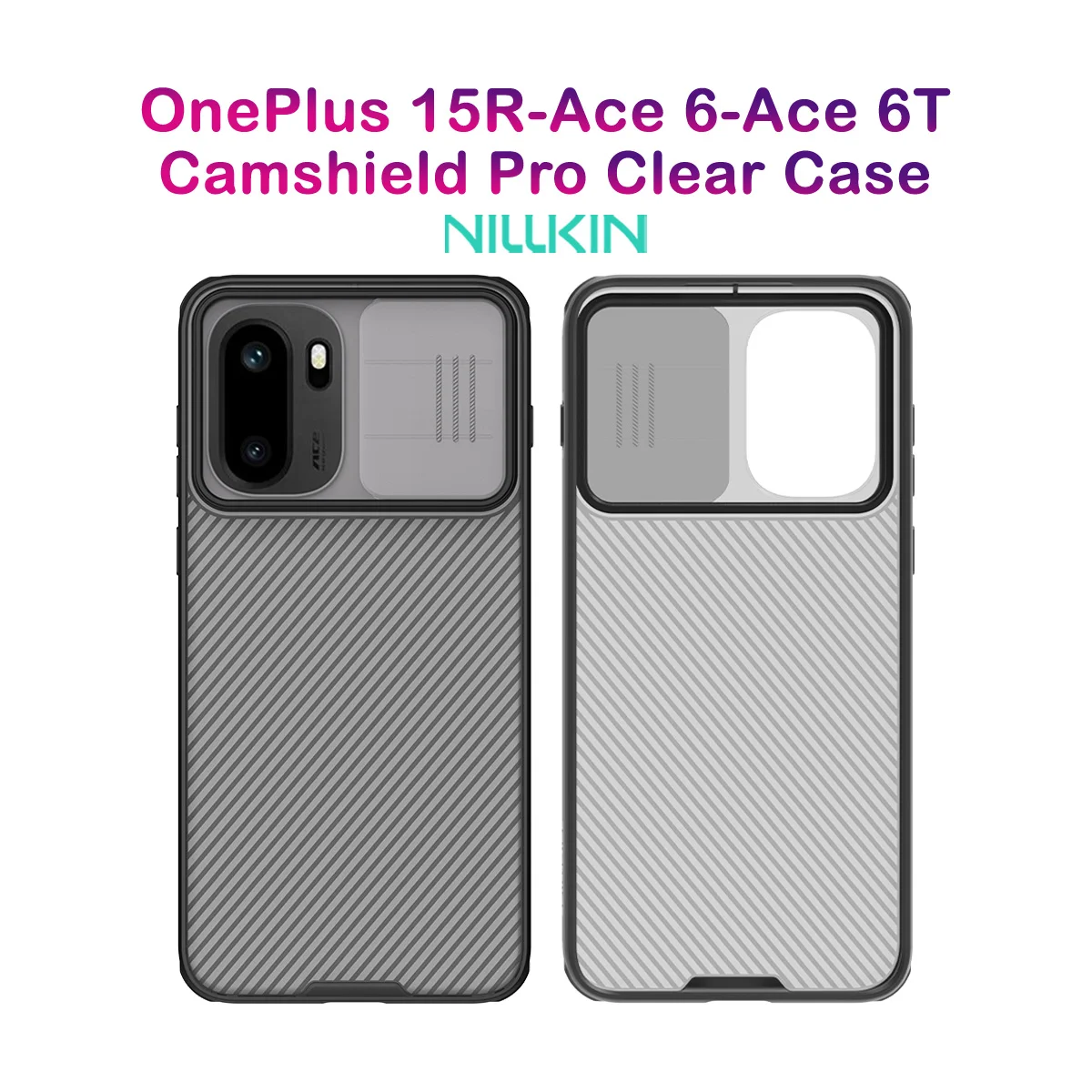 گارد ضدضربه دودی OnePlus Ace 6 مارک نیلکین مدل Camshield Pro Clear