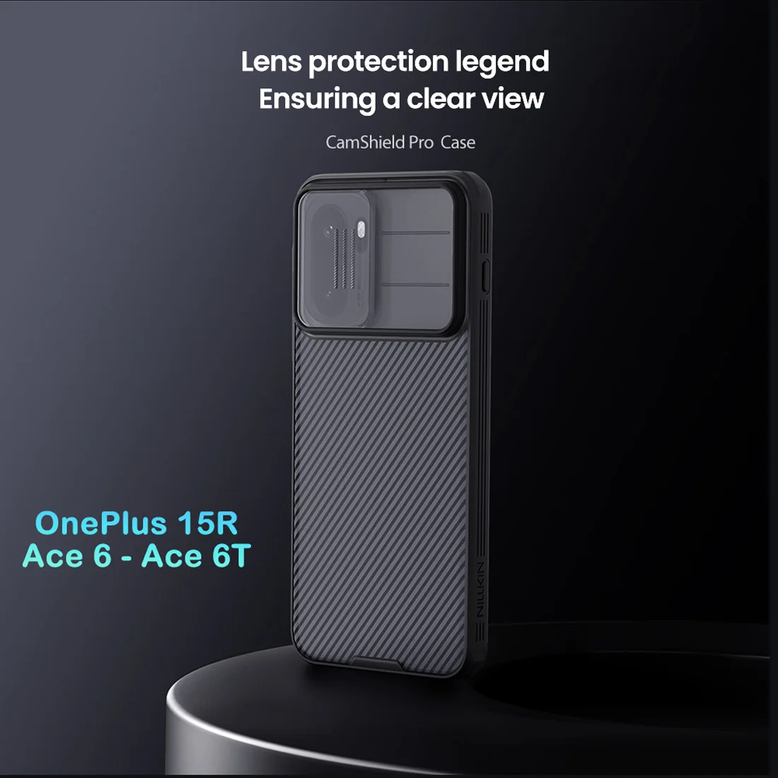 گارد ضدضربه دودی OnePlus Ace 6 مارک نیلکین مدل Camshield Pro Clear