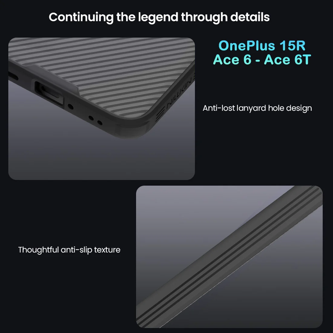 گارد ضدضربه دودی OnePlus Ace 6 مارک نیلکین مدل Camshield Pro Clear