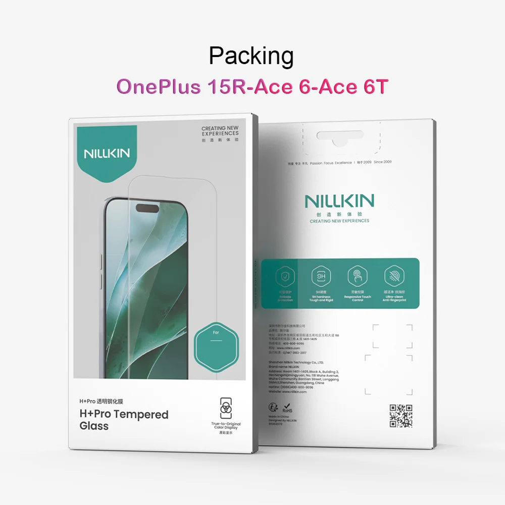 گلس شیشه‌ای OnePlus Ace 6T مارک نیلکین مدل H+Pro
