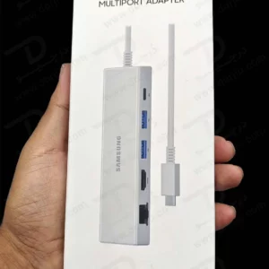 هاب آداپتور Type-C سامسونگ با پورت‌های USB-C و HDMI 4K و LAN و USB 3.0