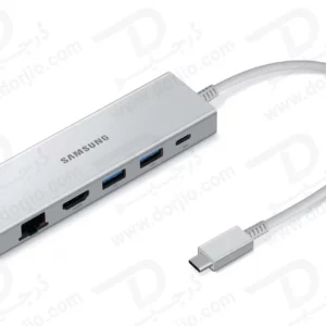 هاب آداپتور Type-C سامسونگ با پورت‌های USB-C و HDMI 4K و LAN و USB 3.0