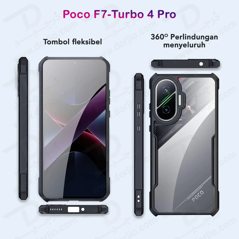 کریستال شیلد شفاف Poco F7 مارک XUNDD سری Beatle