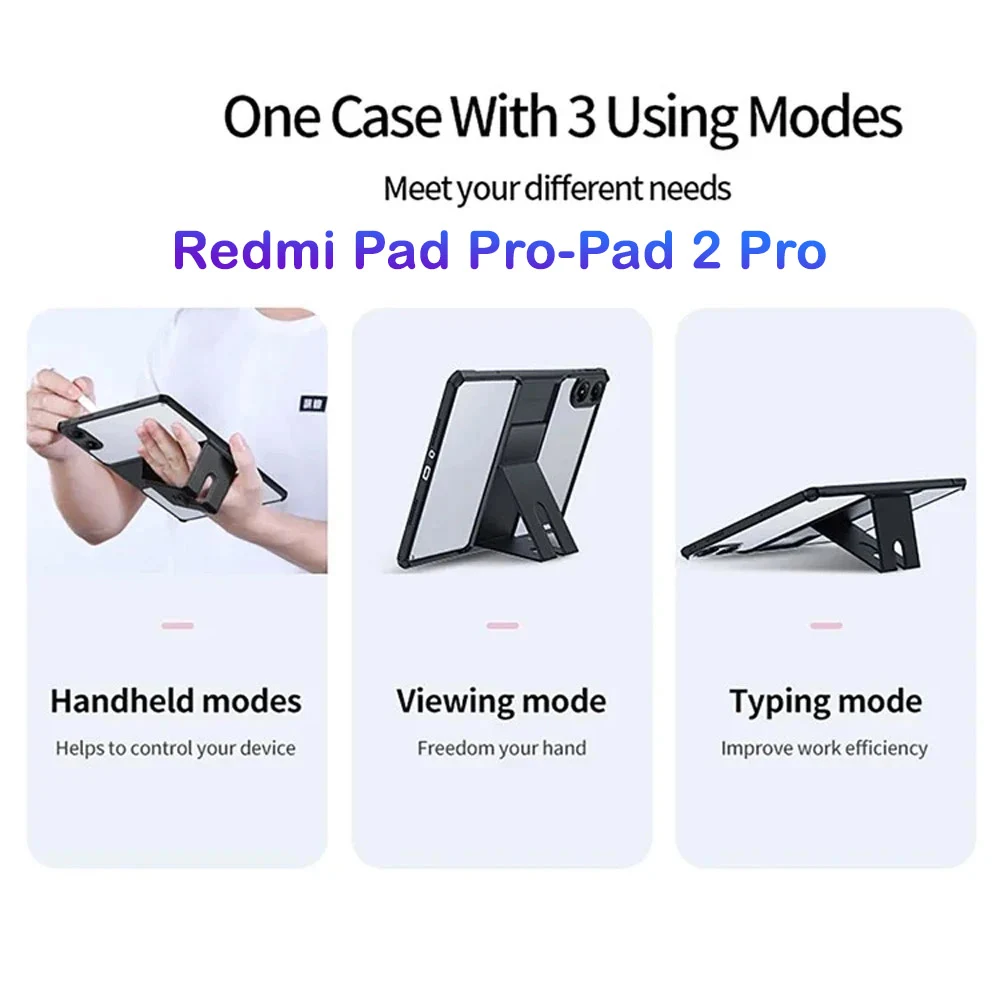 کریستال شیلد شفاف پایه دار تبلت Xiaomi Redmi Pad 2 Pro مارک XUNDD سری Beatle