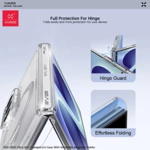 گارد کریستالی با گلس صفحه نمایش بیرونی Galaxy Z Fold 8 Ultra مارک XUNDD سری Ultra-Thin Rotatable