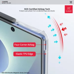 گارد کریستالی مگ سیف Galaxy Z Fold 8 Ultra مارک XUNDD سری Beatle Magnetic