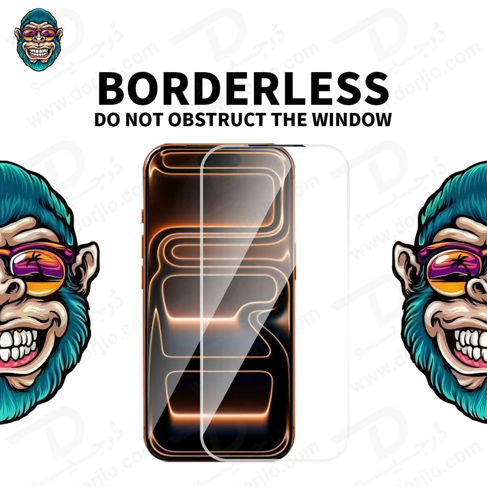 گلس تمام شفاف iPhone 15 Pro Max مارک Monkey