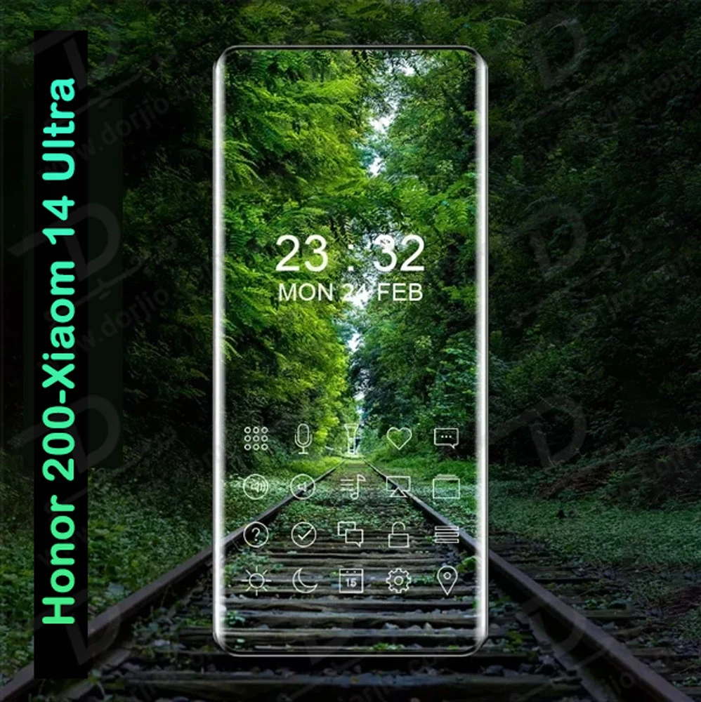 گلس شفاف Honor 200 مدل فول چسب