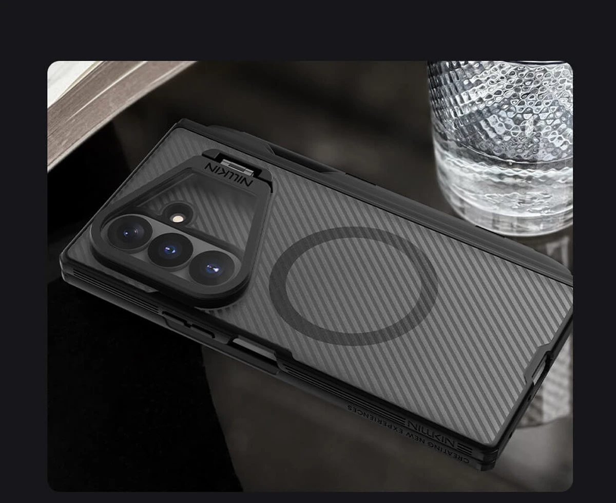 گارد دودی مگنتی کمرا استند قلم دار Galaxy Z Fold 8 Ultra مارک نیلکین مدل Camshield Prop