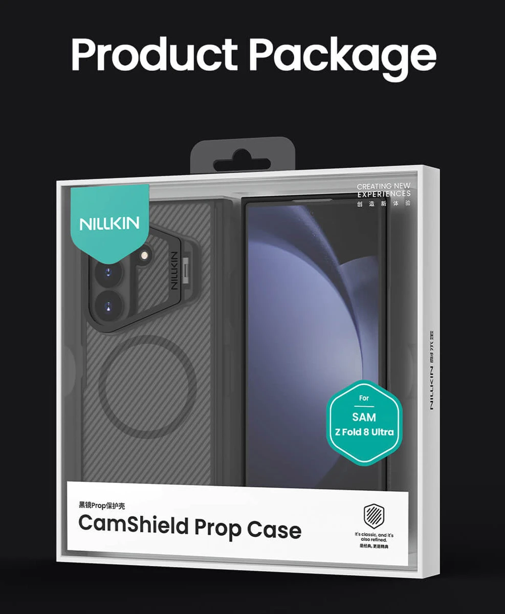 گارد دودی مگنتی کمرا استند قلم دار Galaxy Z Fold 8 Ultra مارک نیلکین مدل Camshield Prop