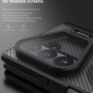 گارد دودی مگنتی کمرا استند قلم دار Galaxy Z Fold 8 Ultra مارک نیلکین مدل Camshield Prop