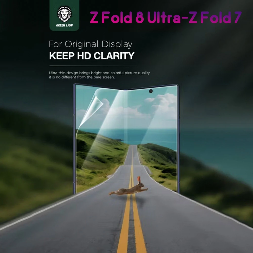 گلس شیشه‌ای و برچسب صفحه نمایش های Galaxy Z Fold 8 Ultra مارک Green Lion